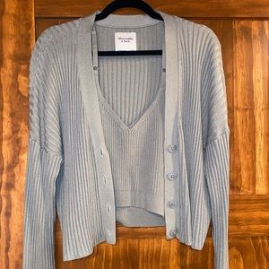Abercrombie & Fitch Scuba Sweater Tank and Cardigan Set